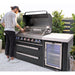 Mont Alpi Black Stainless Steel 6 Burner With Side Burner & Fridge