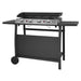 Callow 4 Burner Gas Griddle and Plancha with Stand and Side Tables