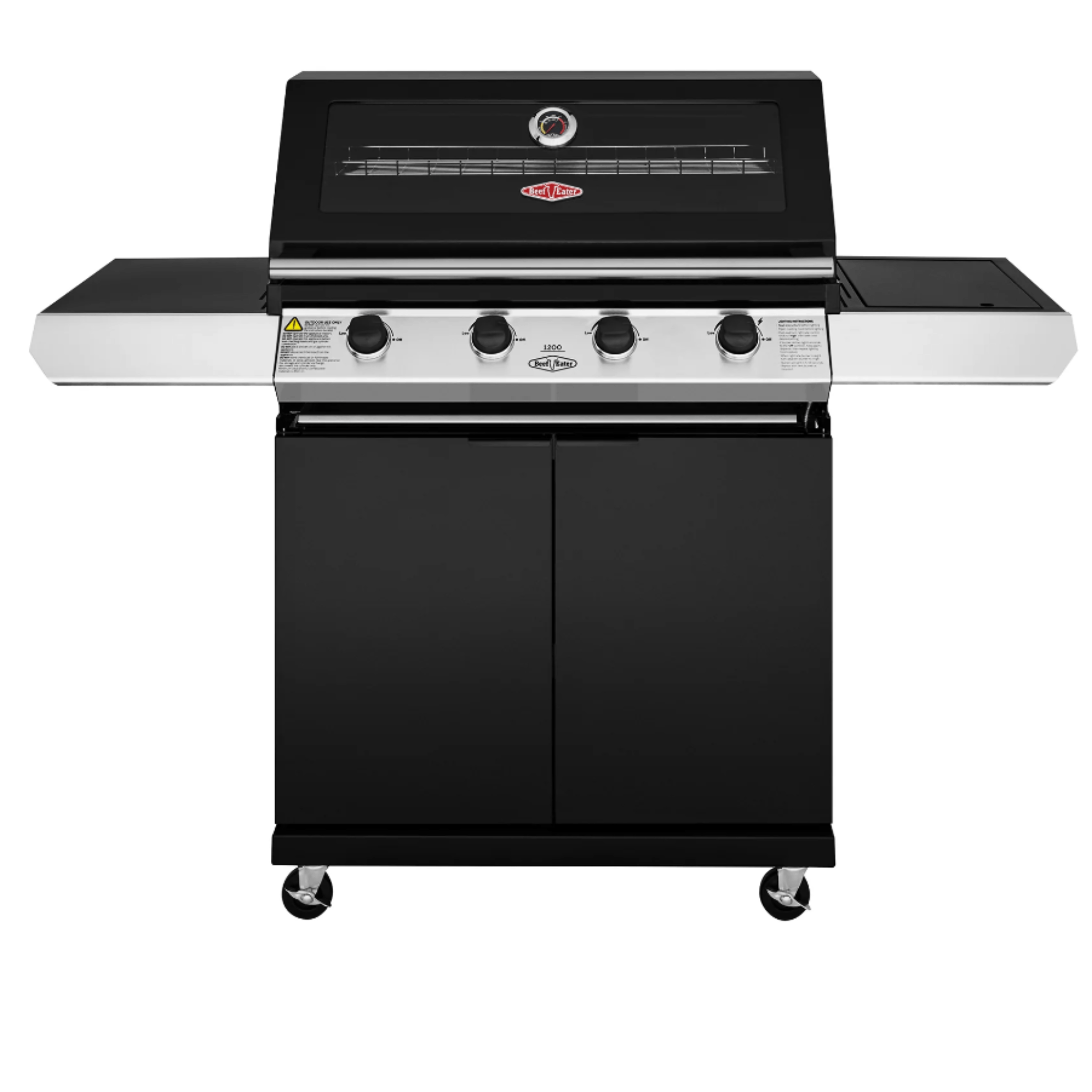 BeefEater 1200E Series 4 Burner BBQ With Side Burner and Trolley