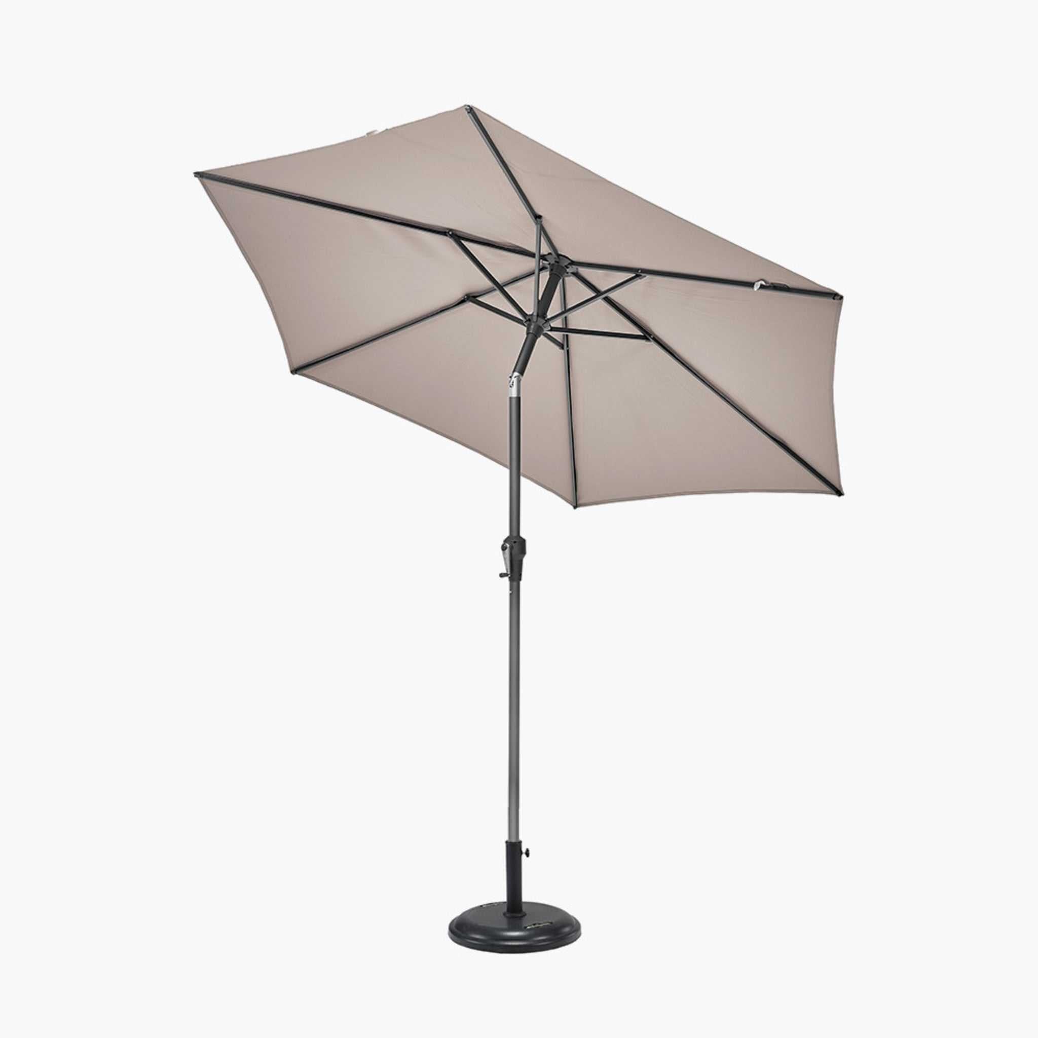 5m Round Taupe Parasol