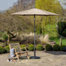 5m Round Taupe Parasol