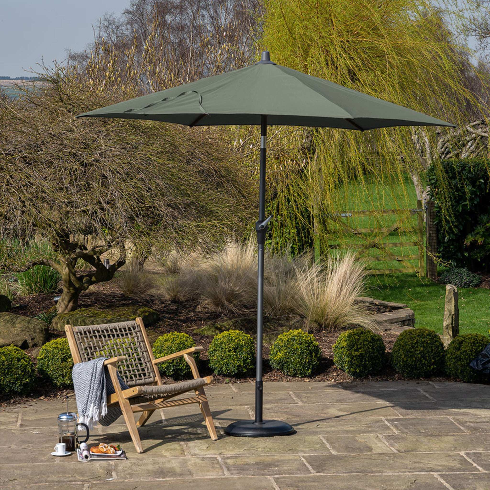 Riva 3m Round Olive Parasol