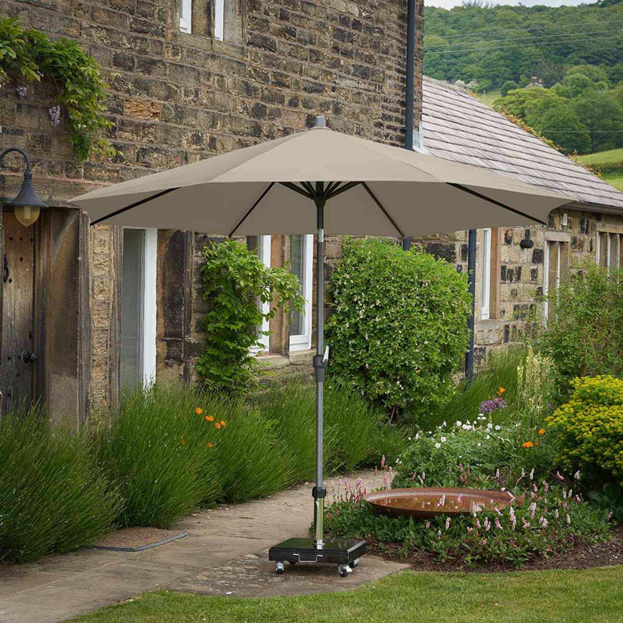 5m Round Champagne Parasol