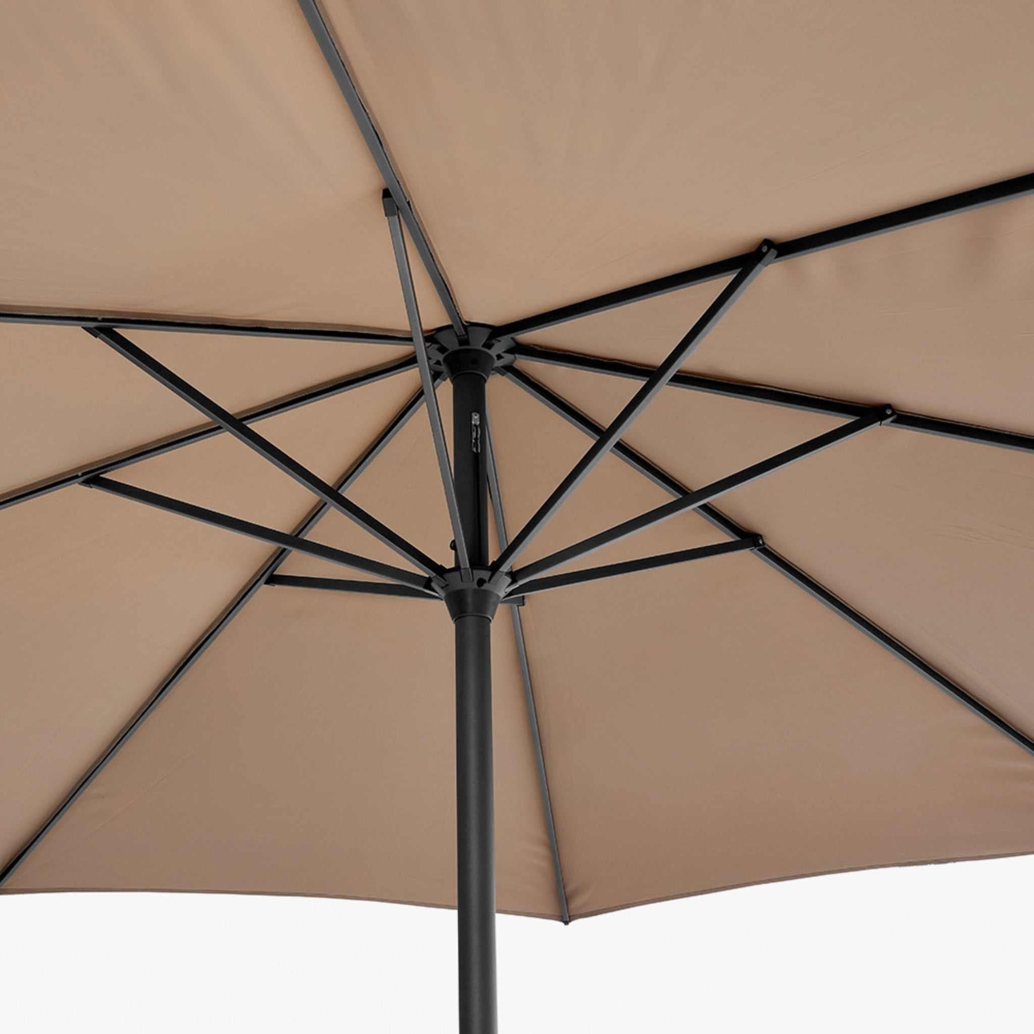 5m Round Taupe Parasol