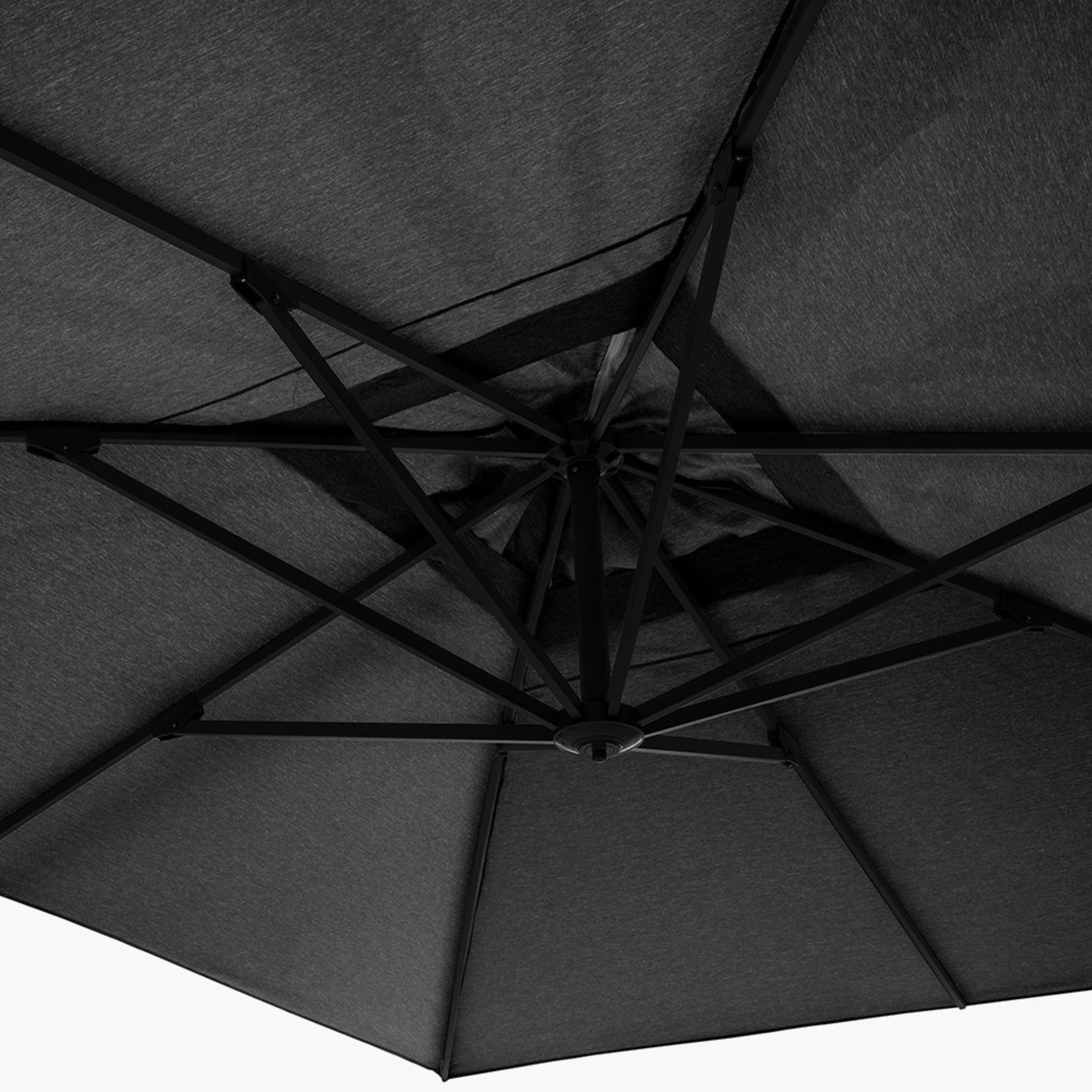 Icon Premium 4mx3m Oblong Faded Black Parasol