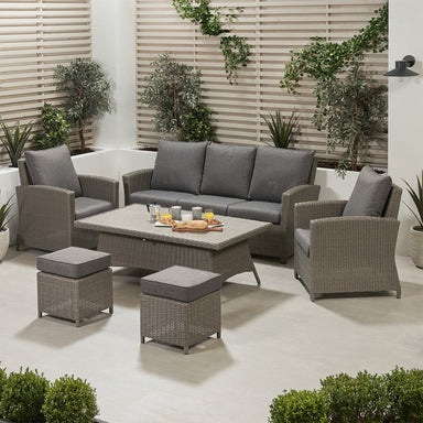 Slate Grey Barbados 3 Seater Lounge Set