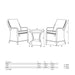 Stone Grey Antigua Bistro Set with Ceramic Top