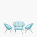 Blue PU Rio 4 Piece Seating Set