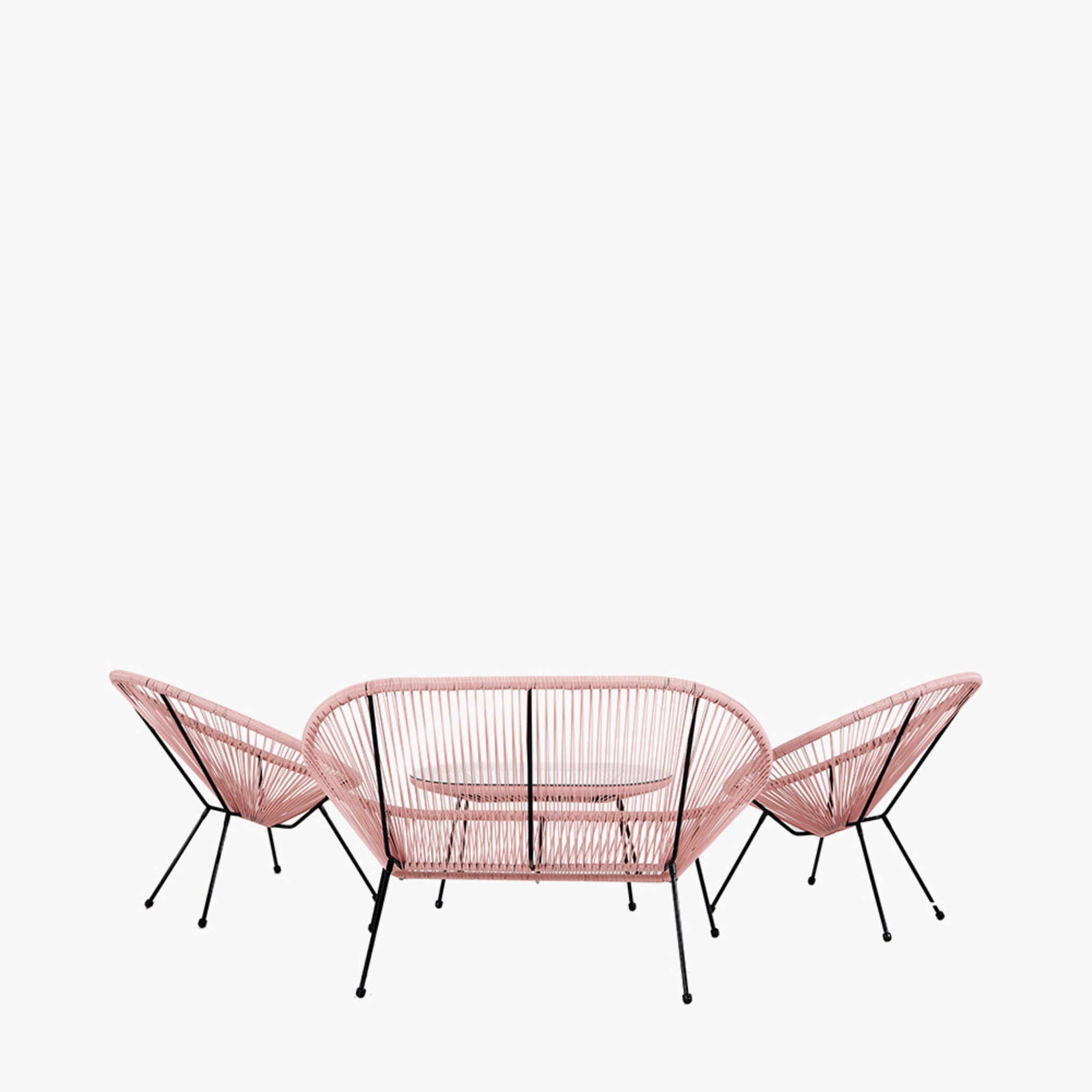 Pink PU Rio 4 Piece Seating Set