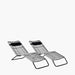 Grey PU Rio Set of 2 Sun Loungers