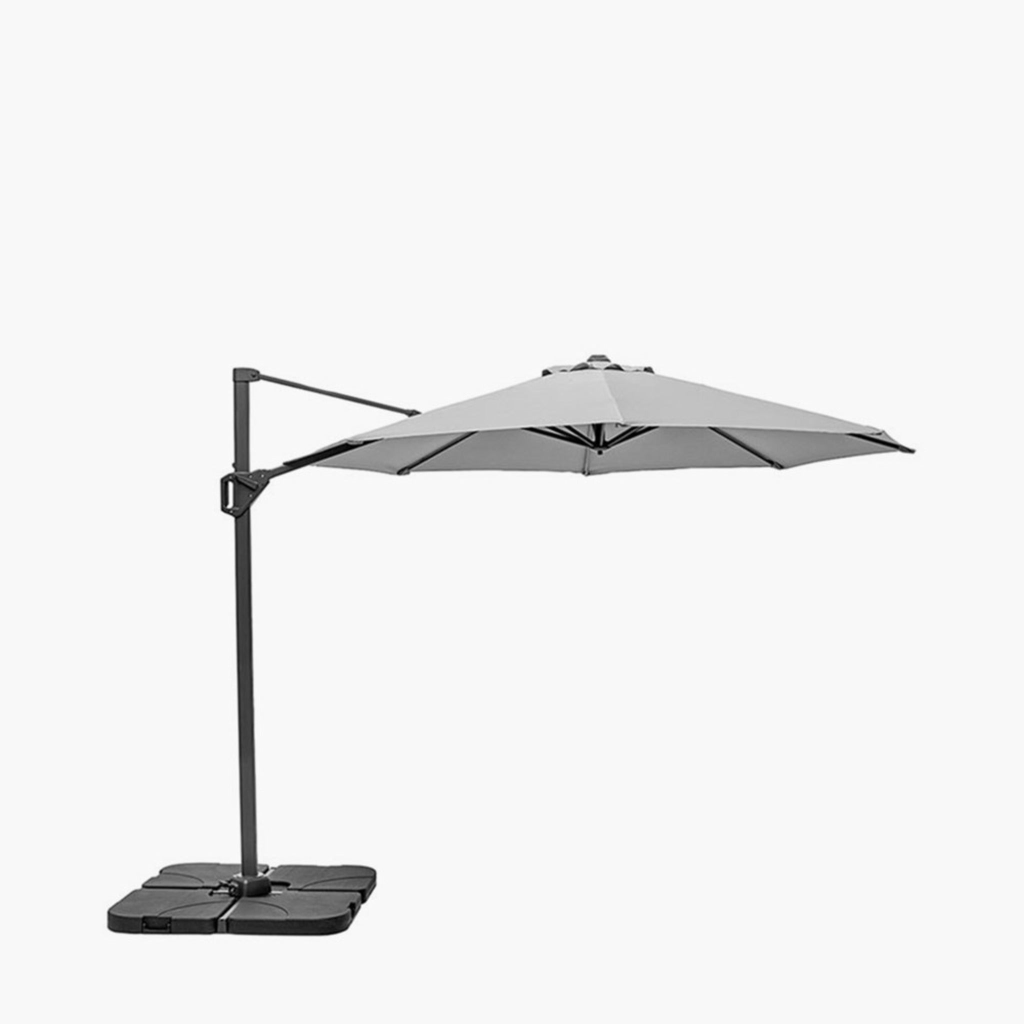 7m Square Luna Grey Parasol