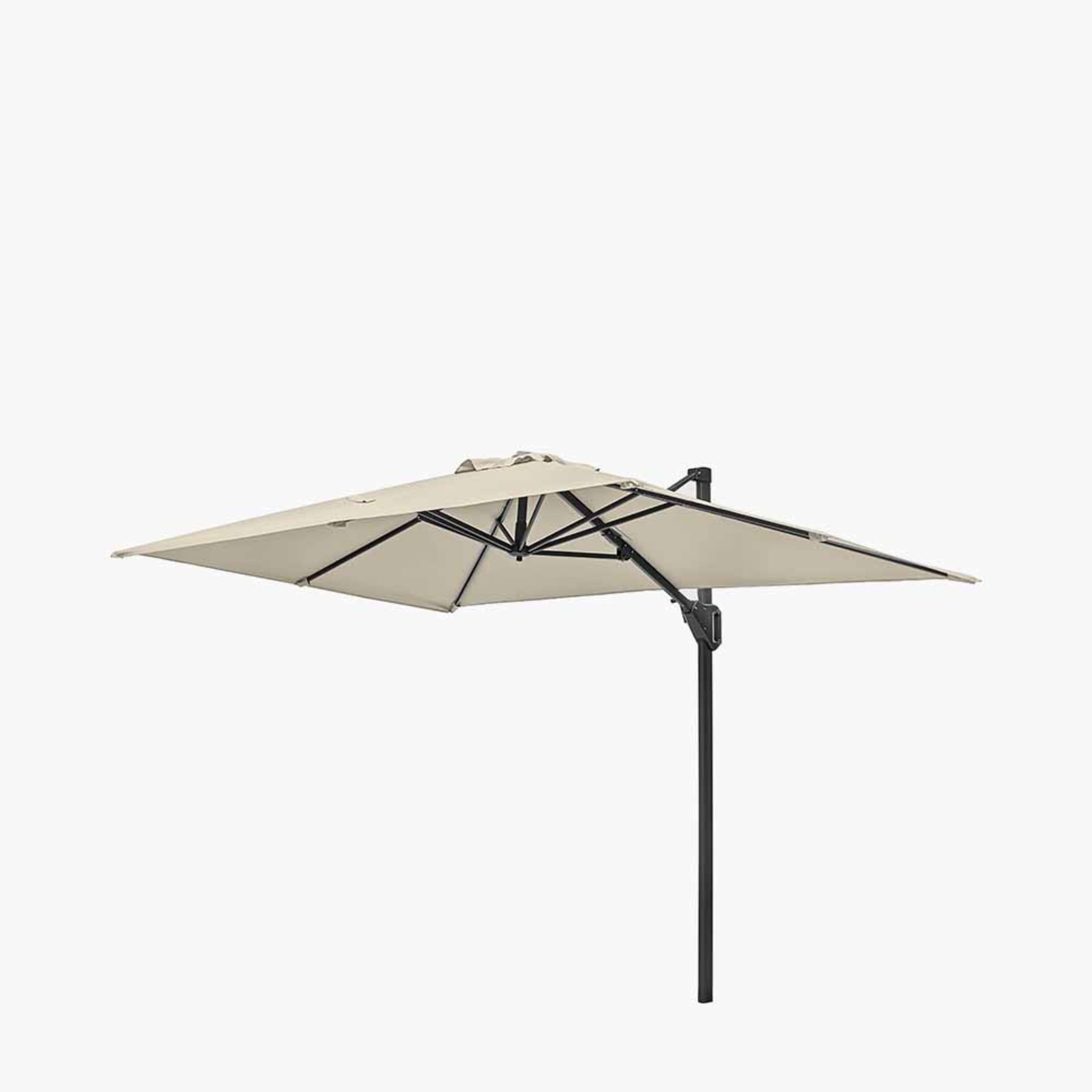 2m Oblong Champagne Free Arm Parasol