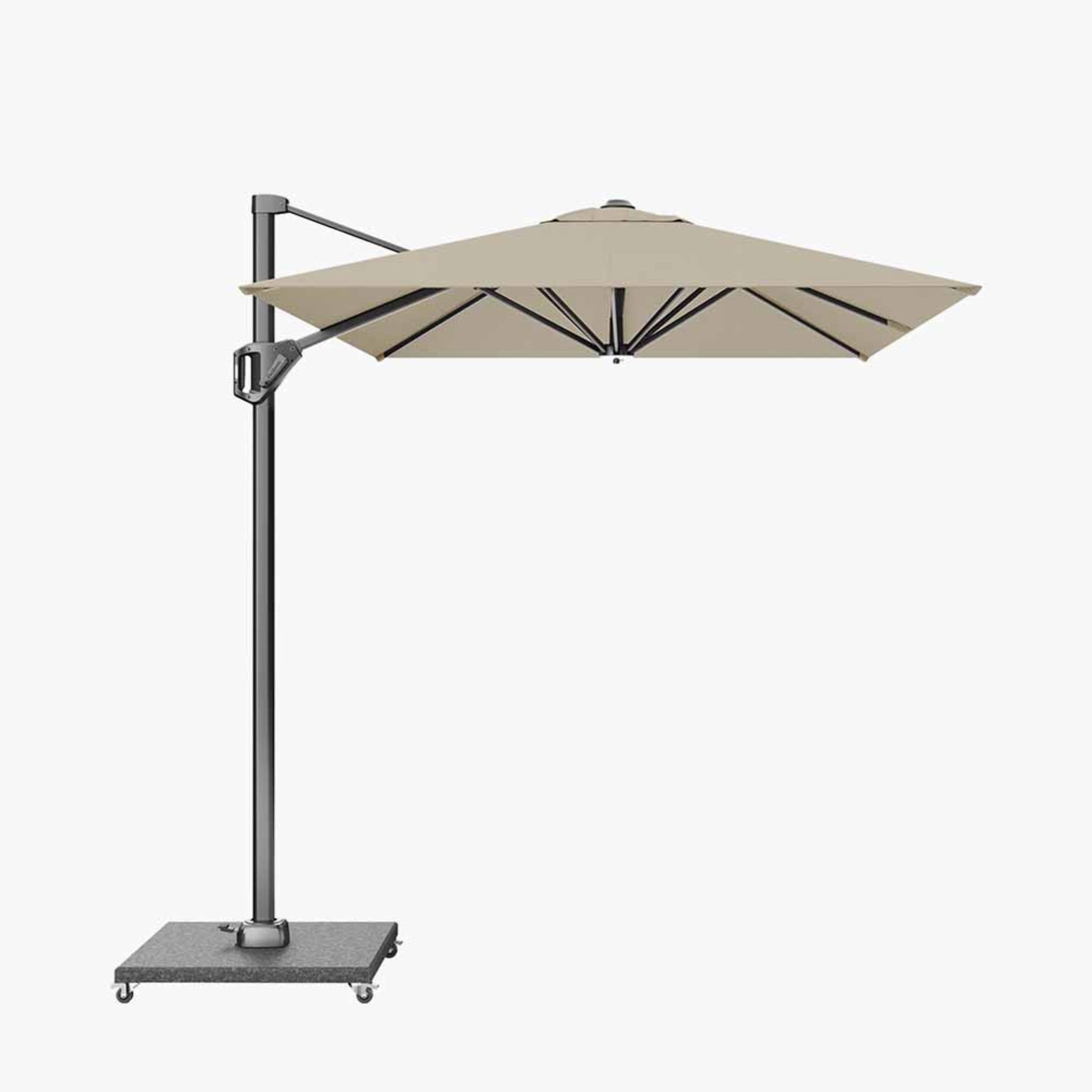 2m Oblong Champagne Free Arm Parasol