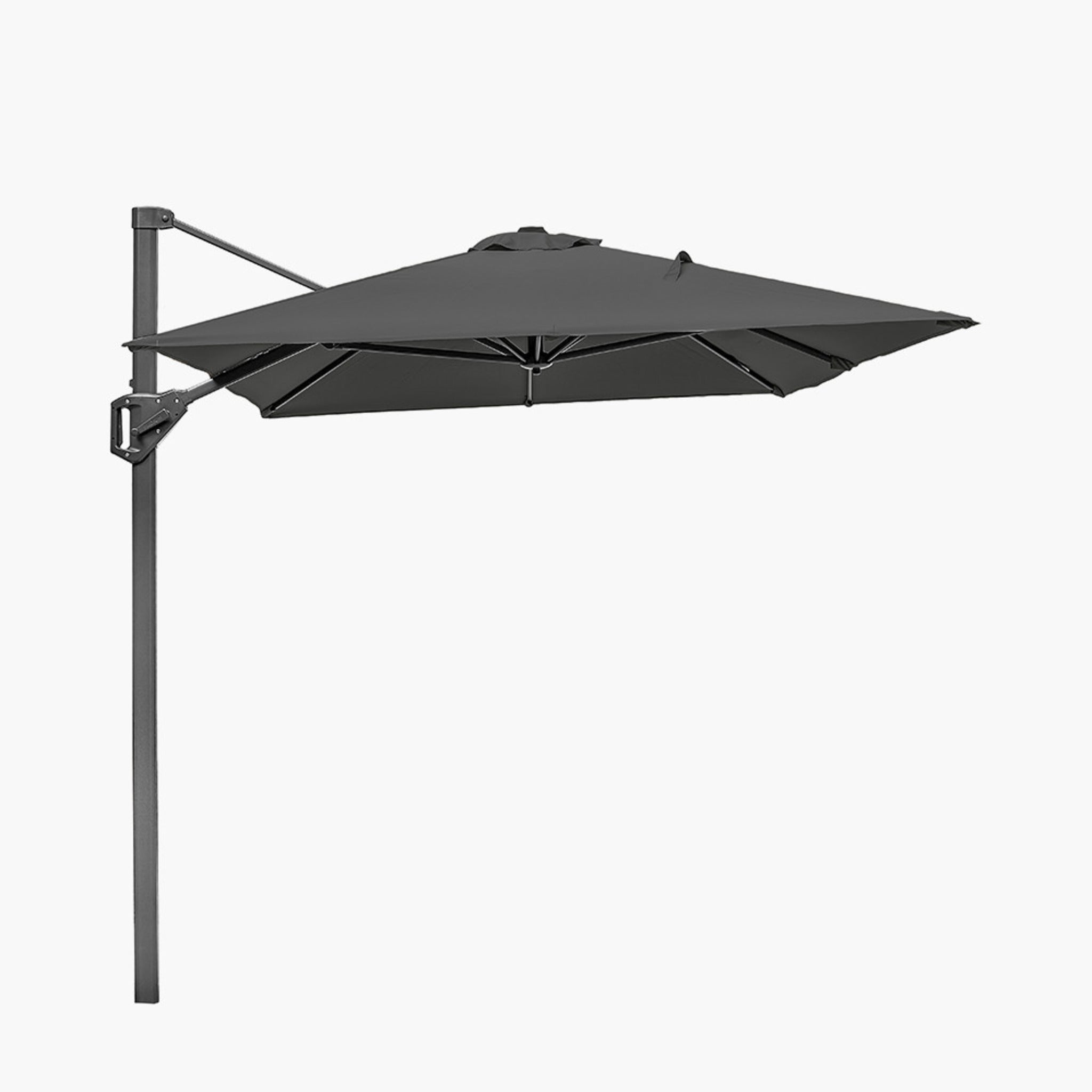 2m Oblong Anthracite Parasol