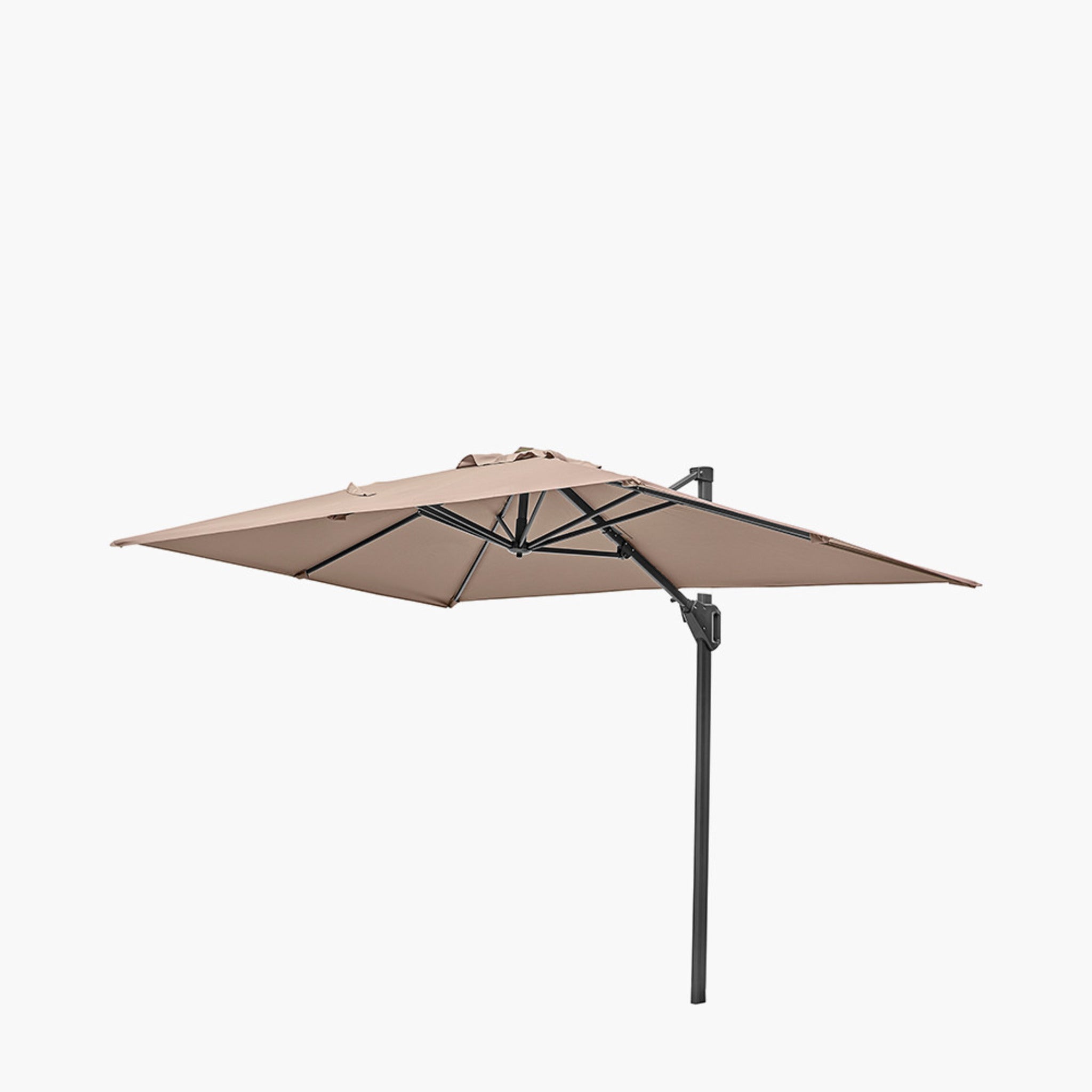 2m Oblong Taupe Parasol