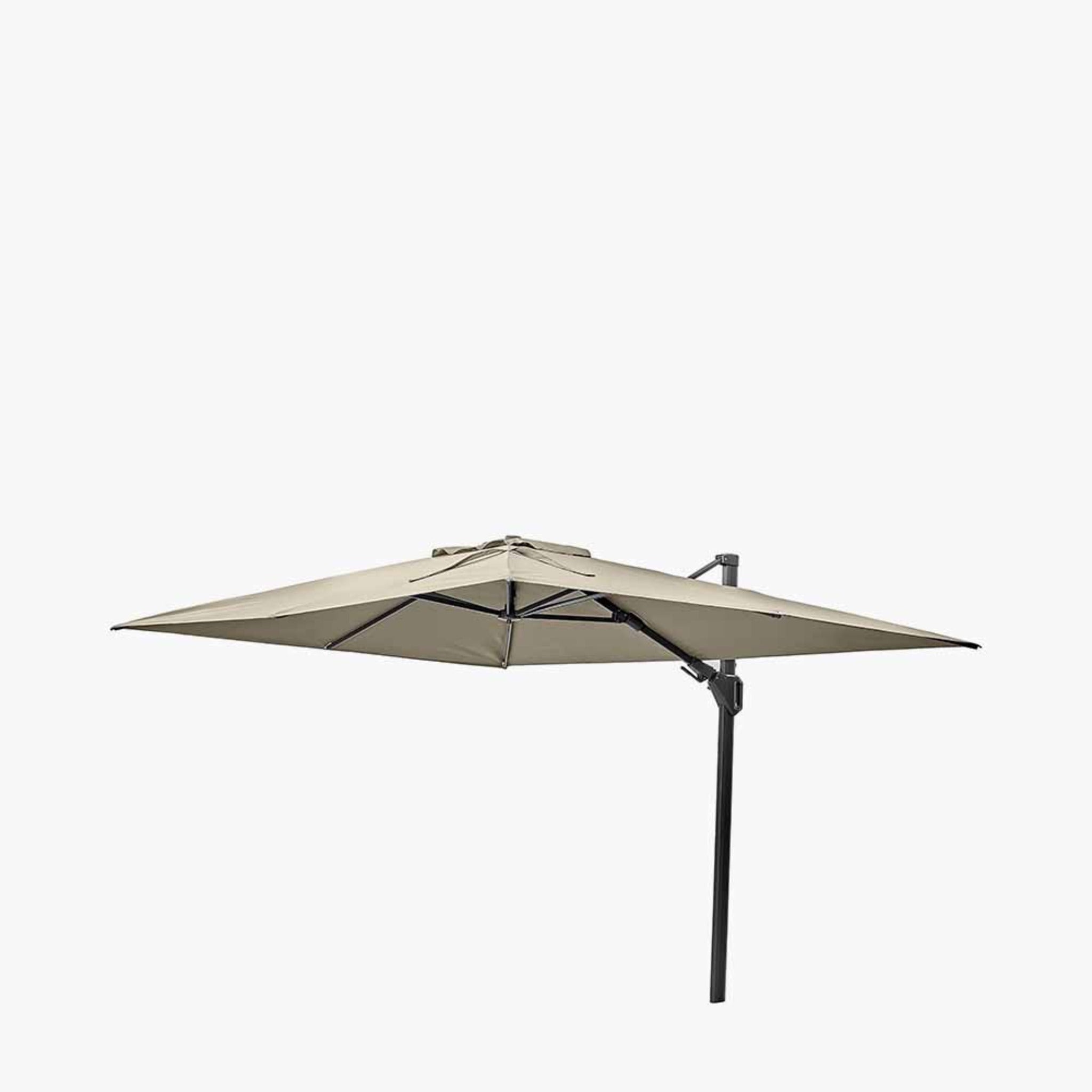 6m Oblong Champagne Free Arm Parasol