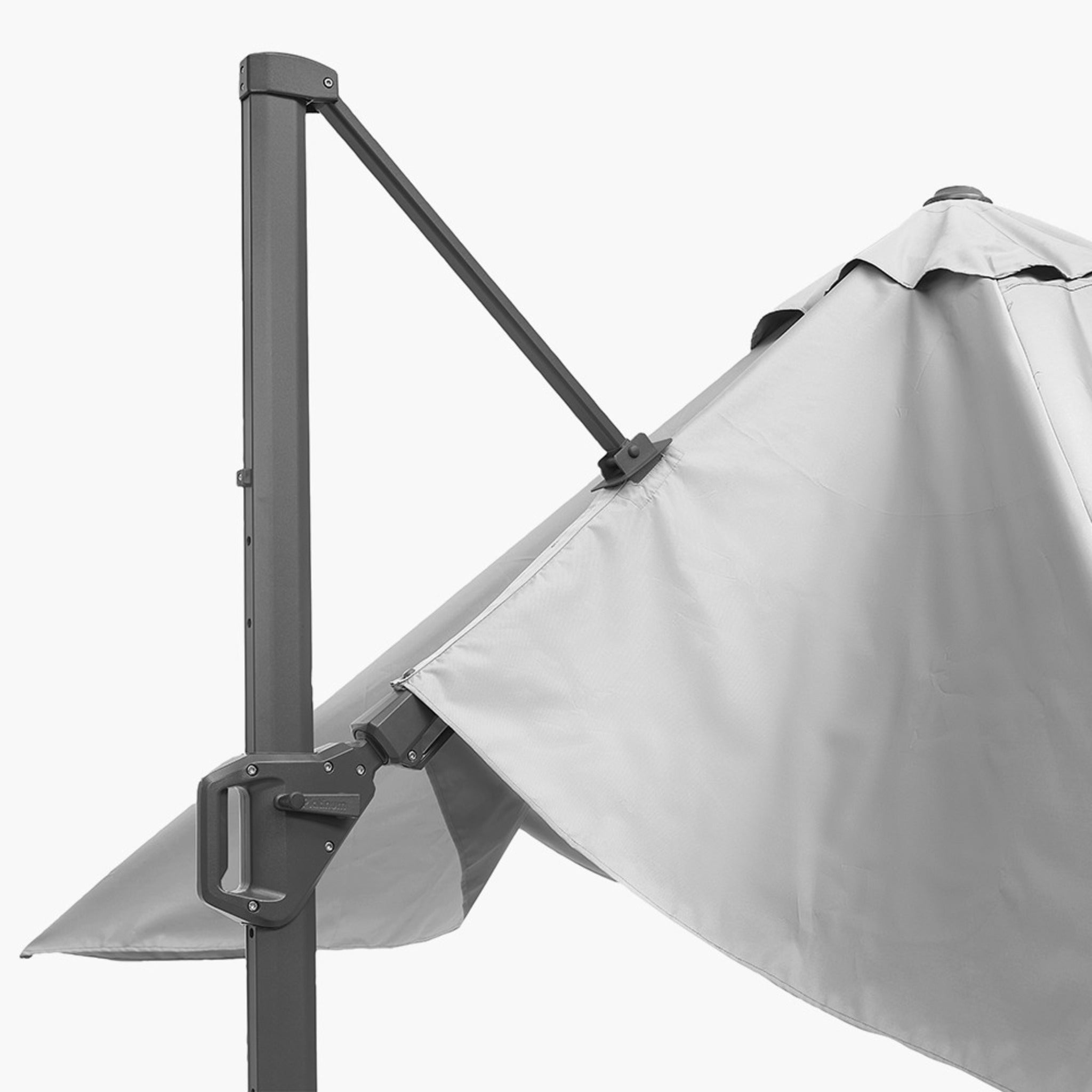 6m Oblong Luna Grey Parasol