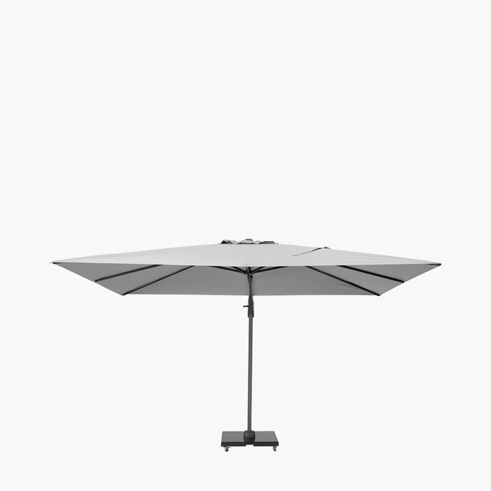 6m Oblong Luna Grey Parasol