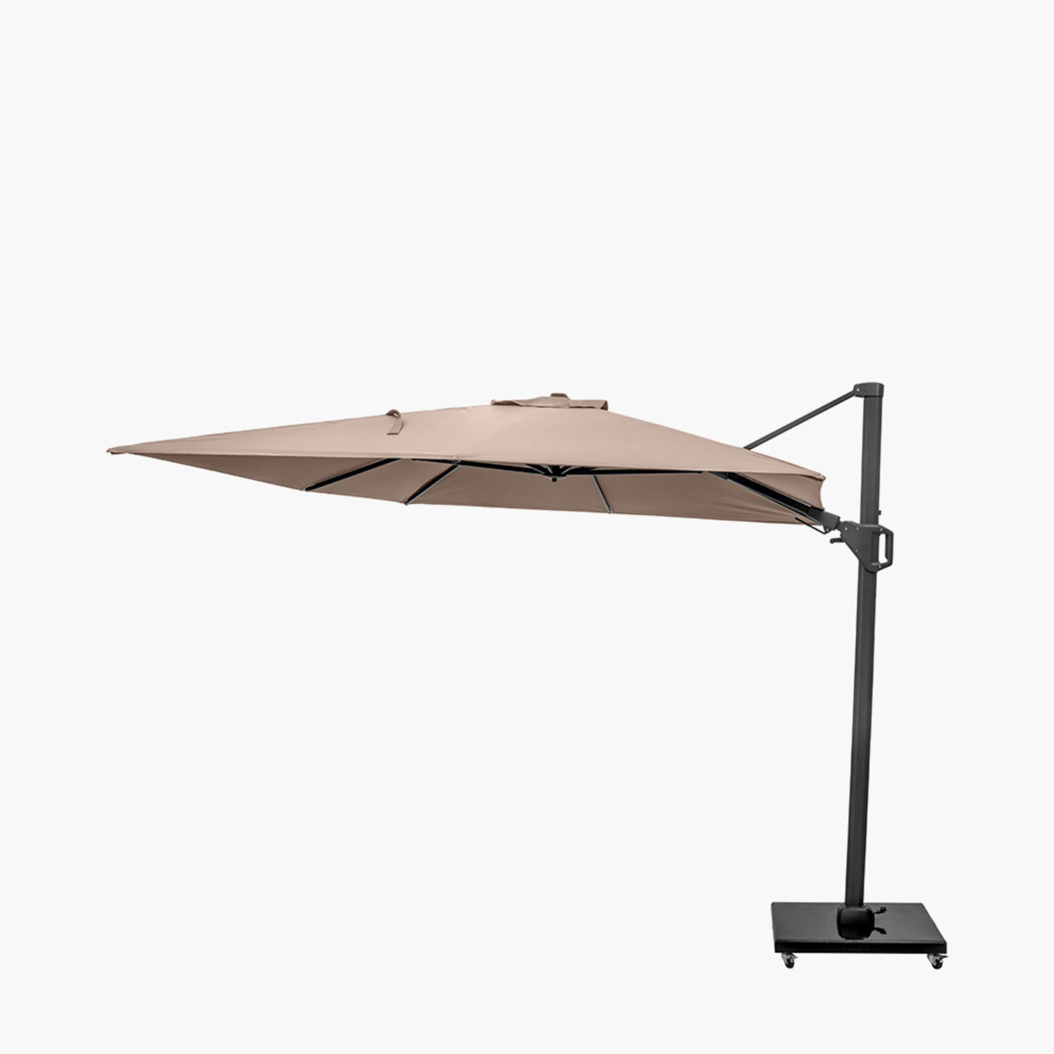 6m Oblong Taupe Parasol