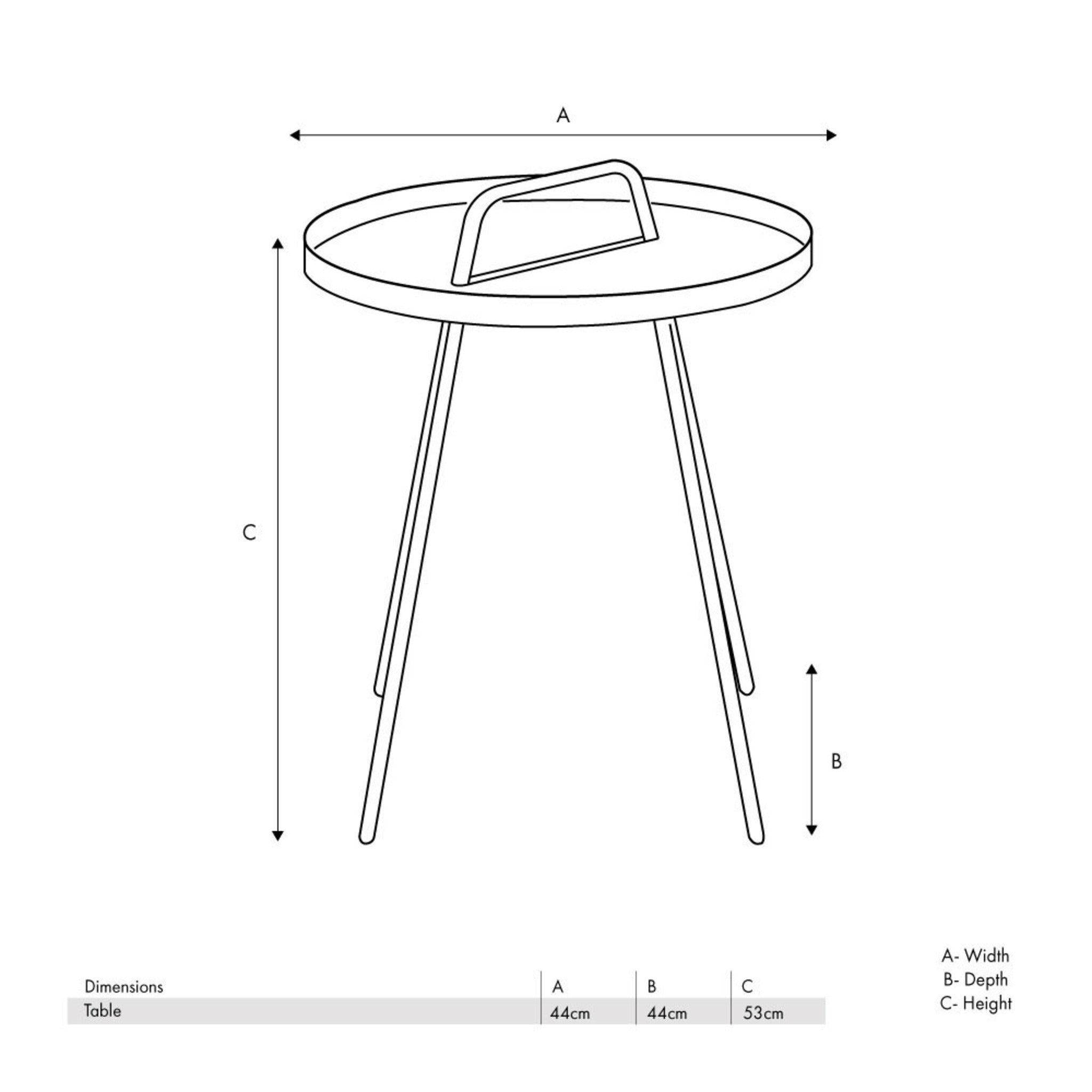 Red Metal Rio Table