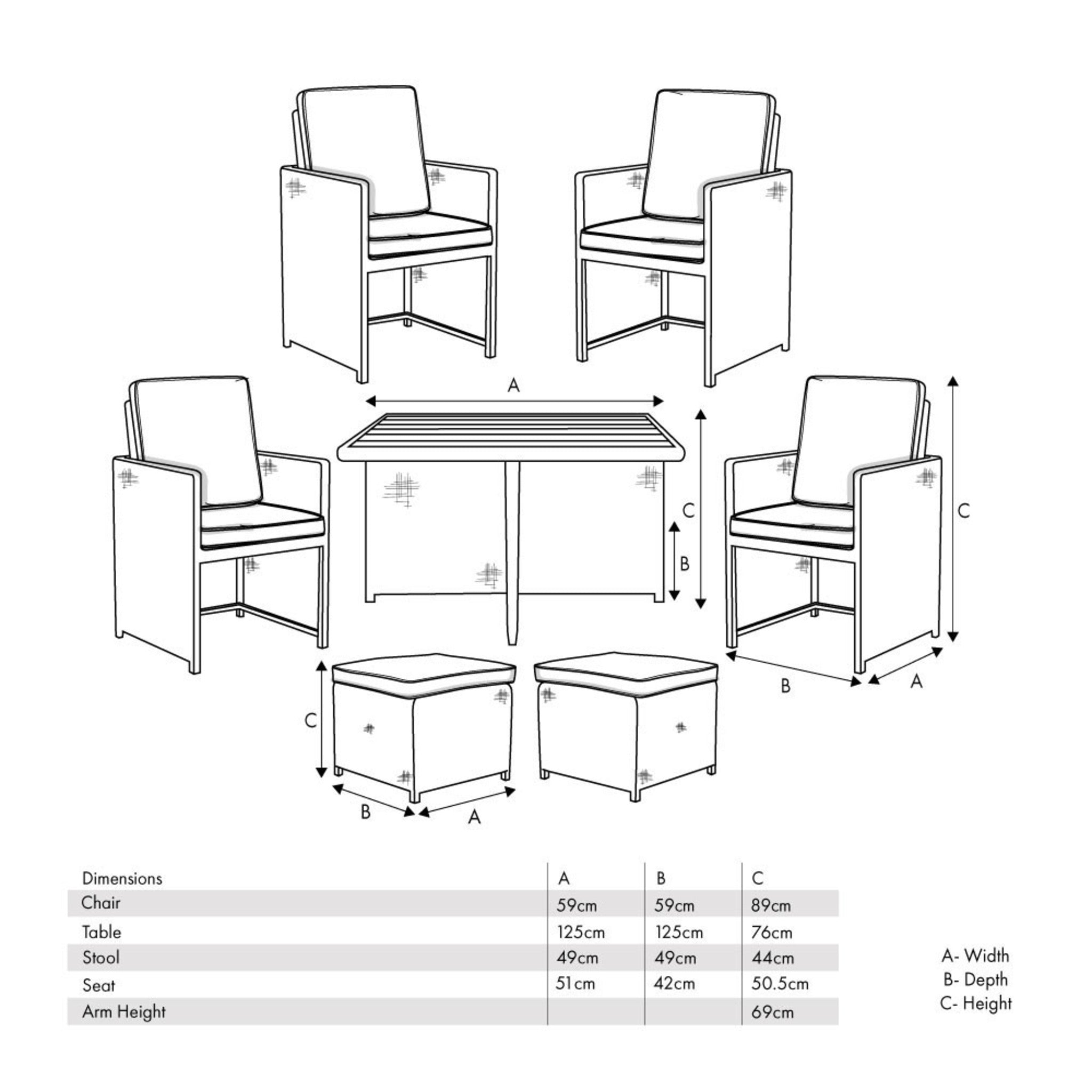 Stone Grey Bermuda Cube Set