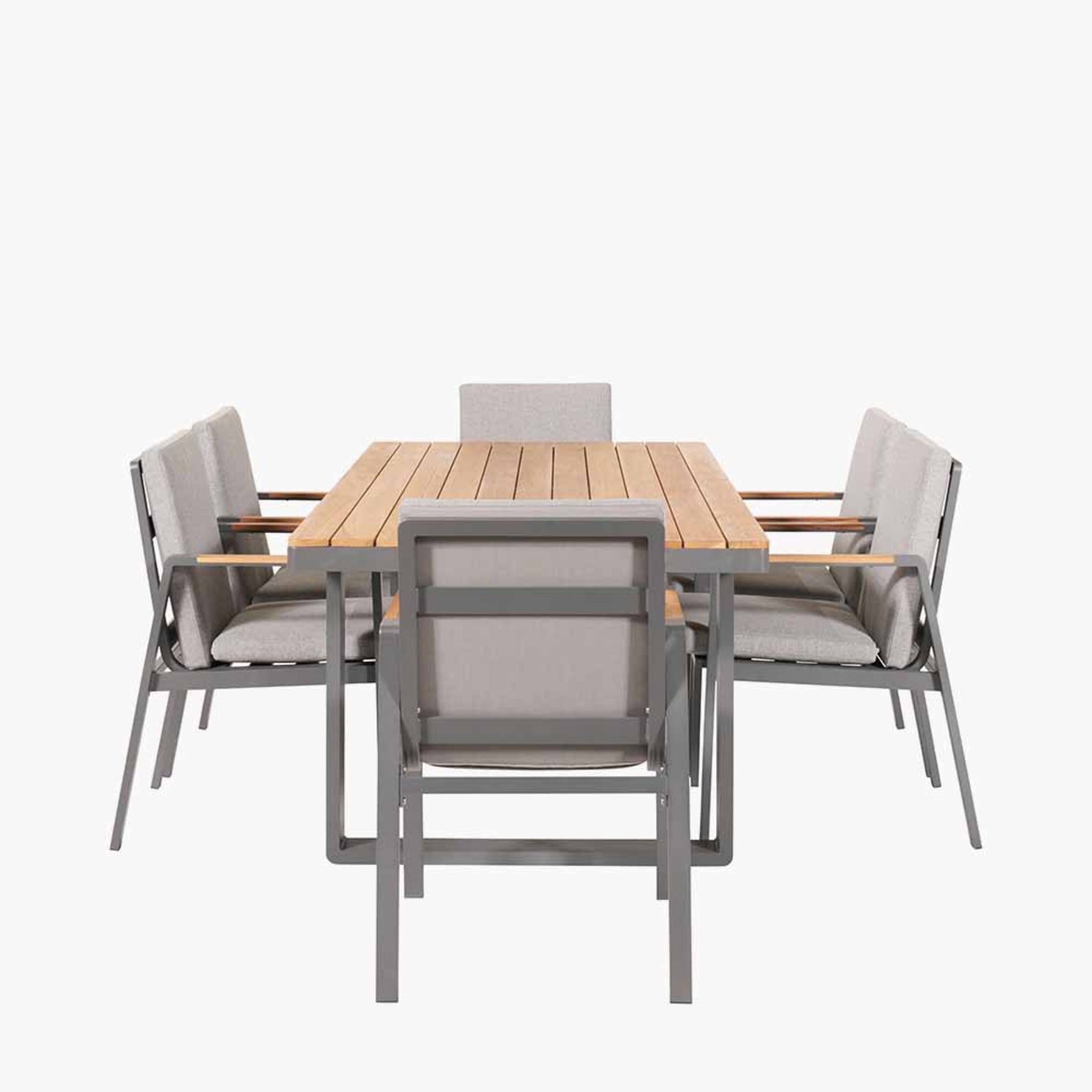 Stockholm Anthracite 6 Seater Dining Set