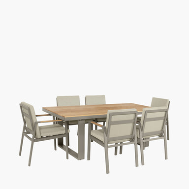 Stockholm Limestone 6 Seater Dining Set