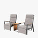 Stockholm Anthracite Recliner Set