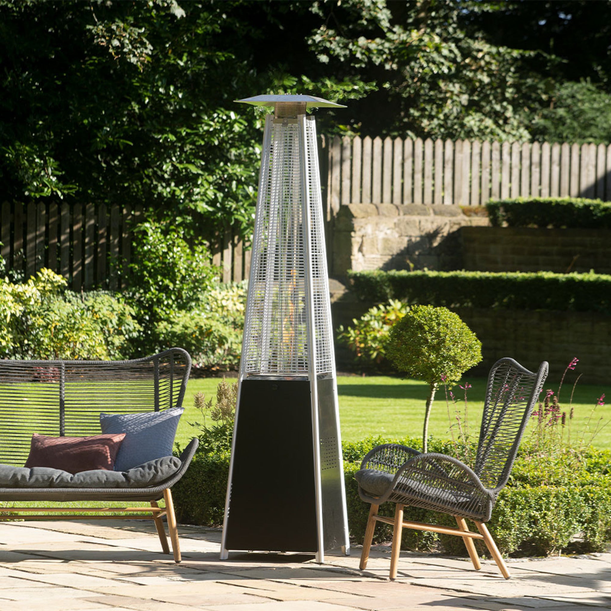 Black Quadrilateral Patio Heater