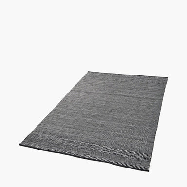 Indoor Outdoor Recycled PET Yarn Black and White Inca Design Rug