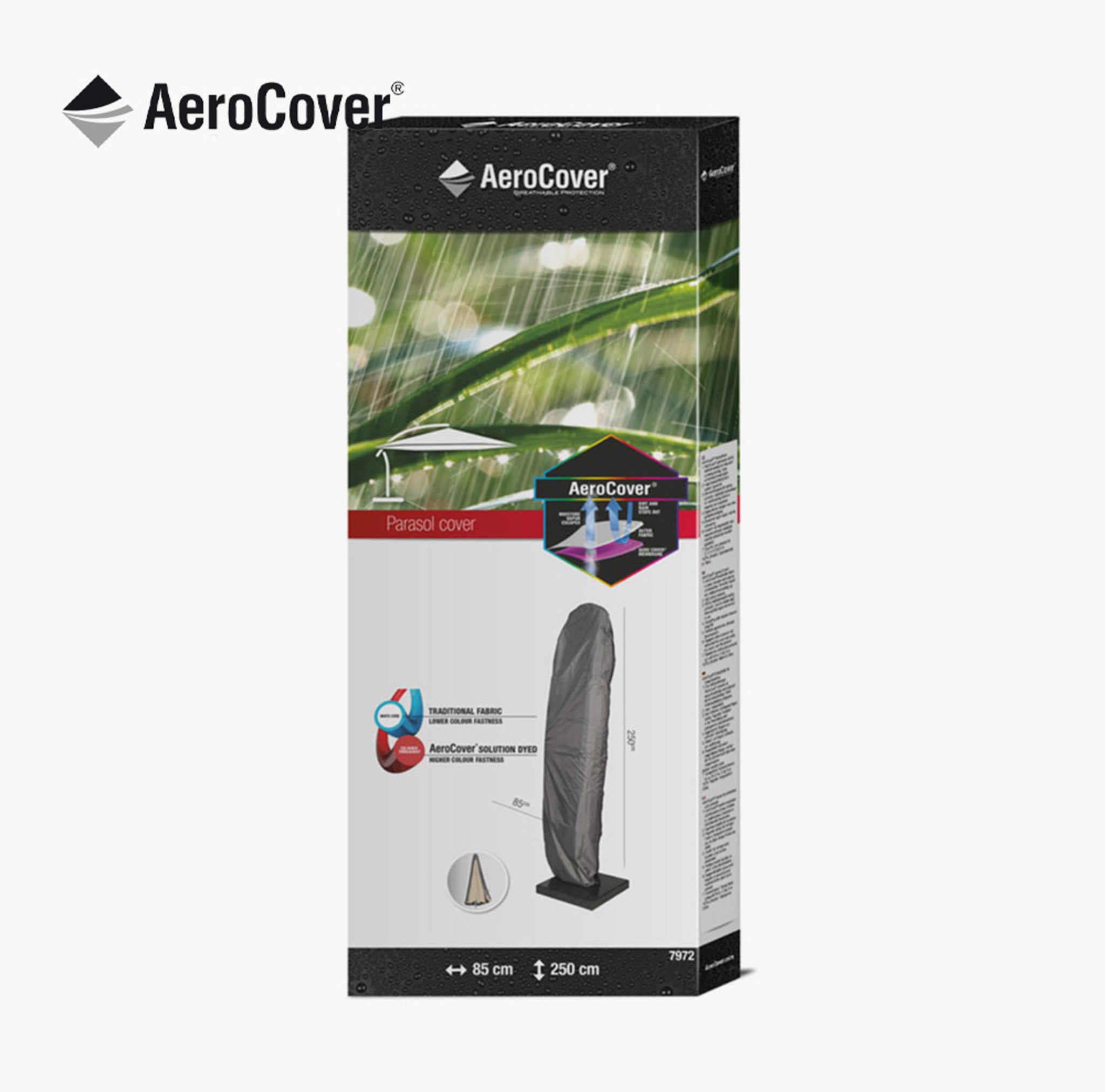 Free Arm Parasol Aerocover 250 x 85cm