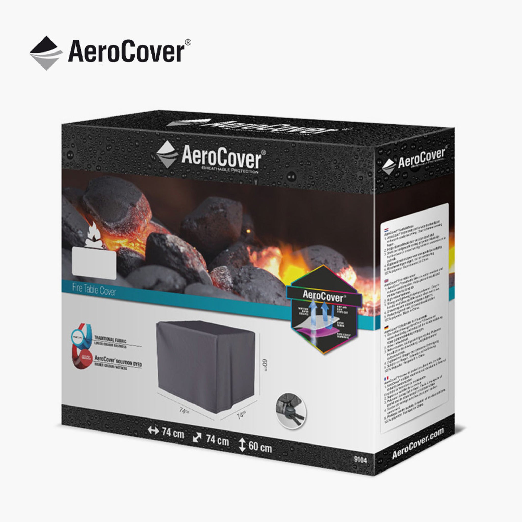 Firetable Aerocover 74x74x60cm high