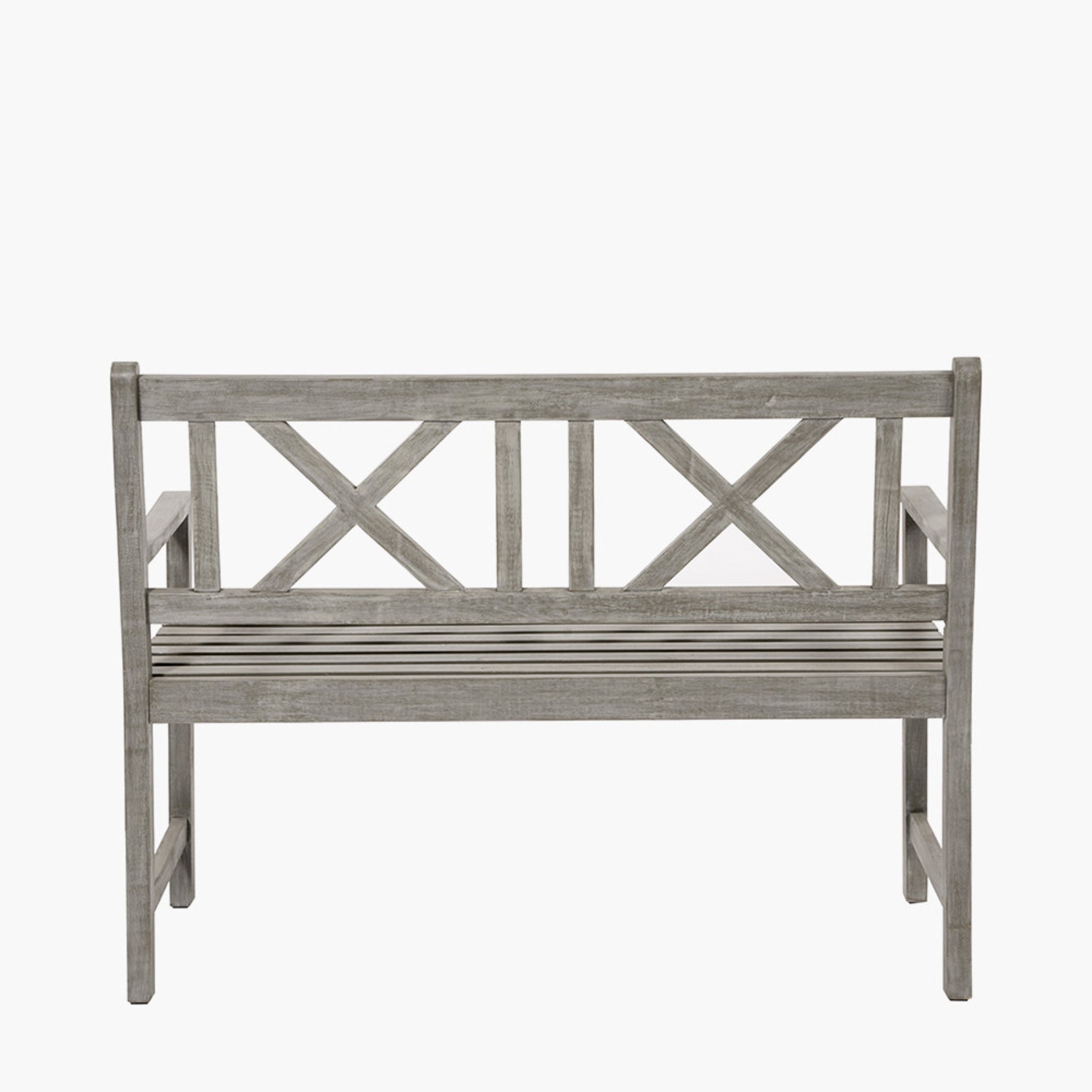 Cambridge Antique Grey 2 Seater Acacia Wood Bench