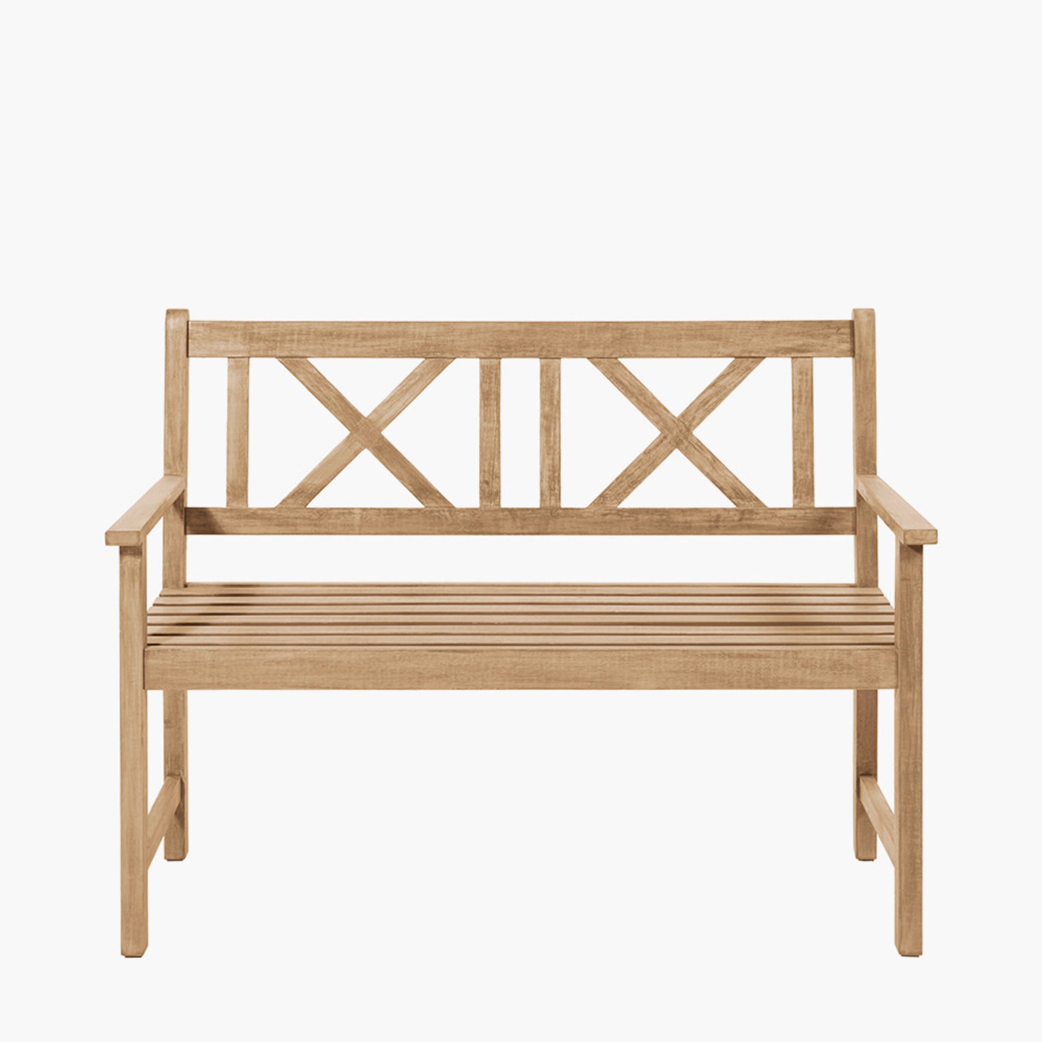 Cambridge Light Teak 2 Seater Acacia Wood Bench