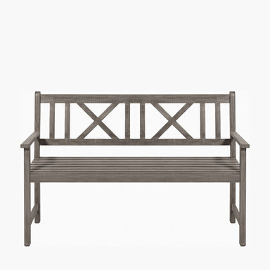 Cambridge Antique Grey 3 Seater Acacia Wood Bench