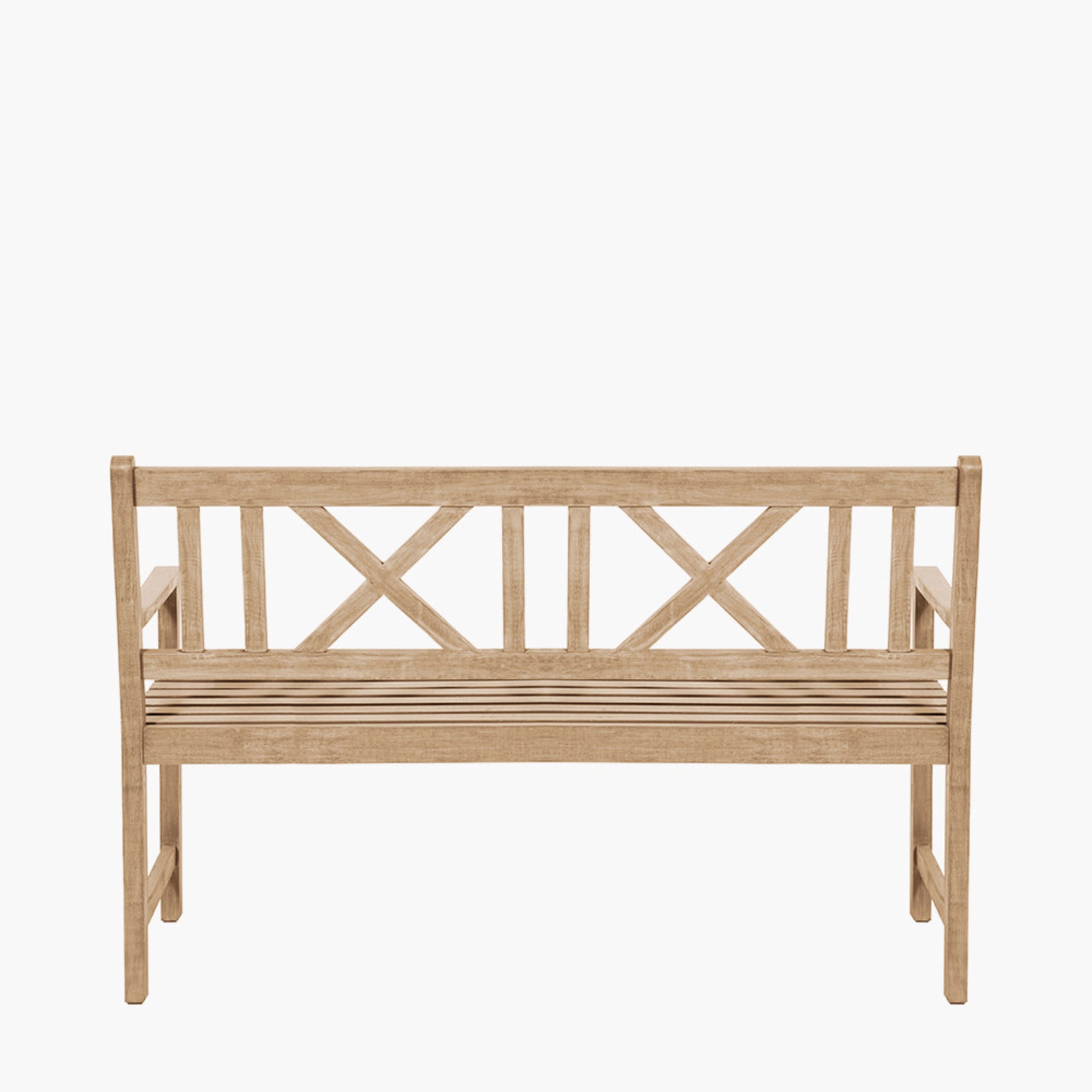 Cambridge Light Teak 3 Seater Acacia Wood Bench