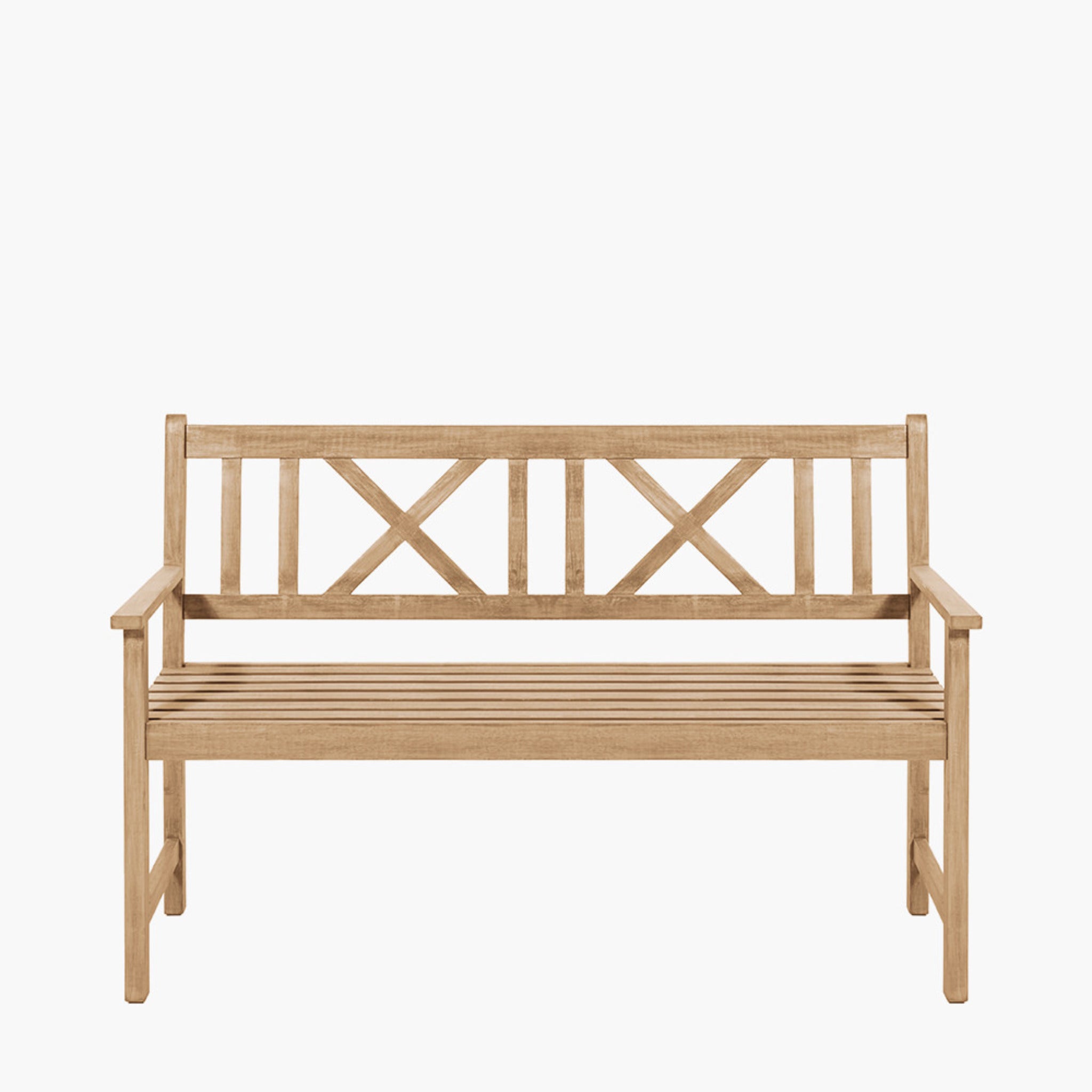 Cambridge Light Teak 3 Seater Acacia Wood Bench