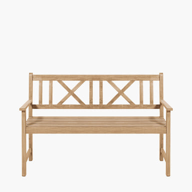 Cambridge Light Teak 3 Seater Acacia Wood Bench