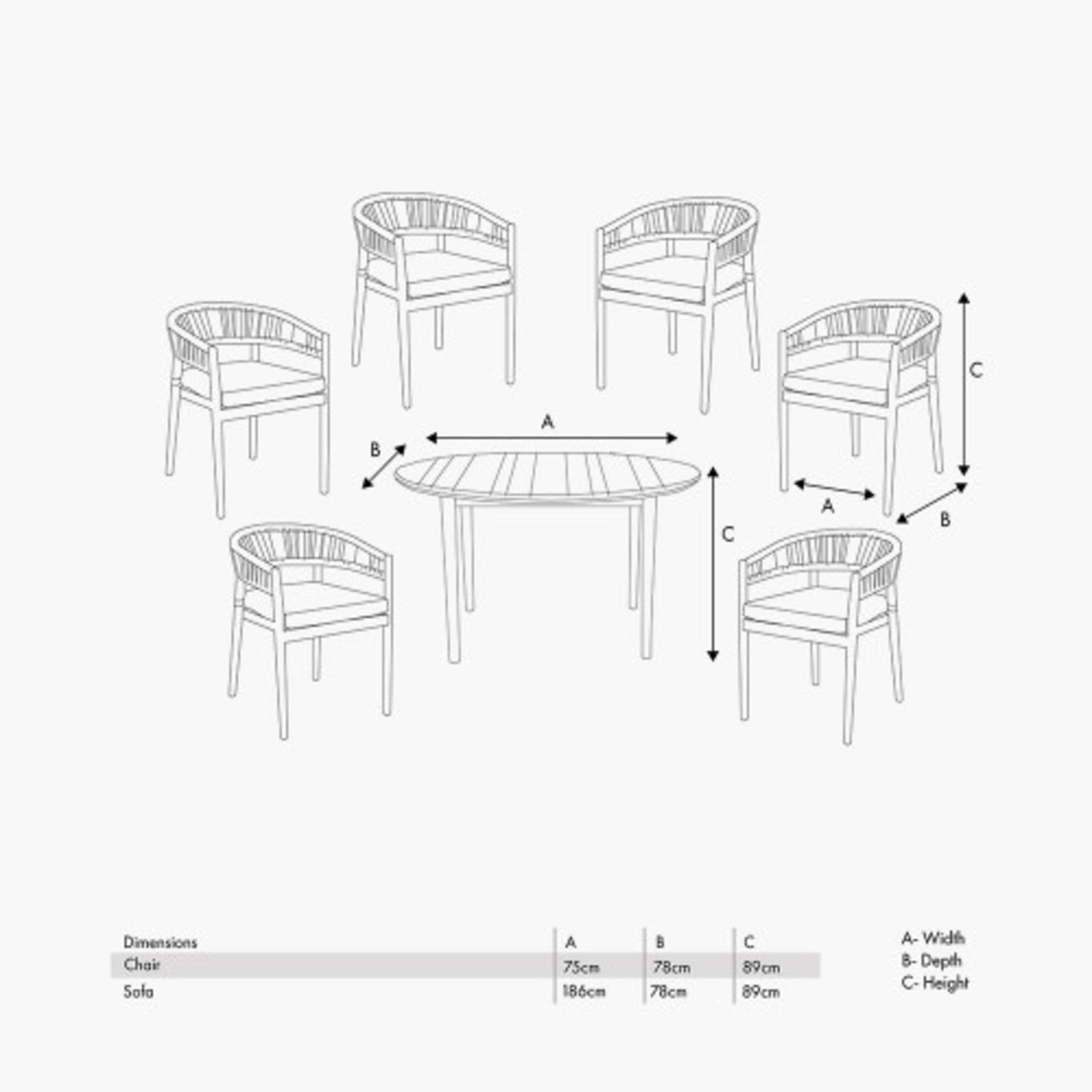 Denver 6 Seater Dining Set Sage Green