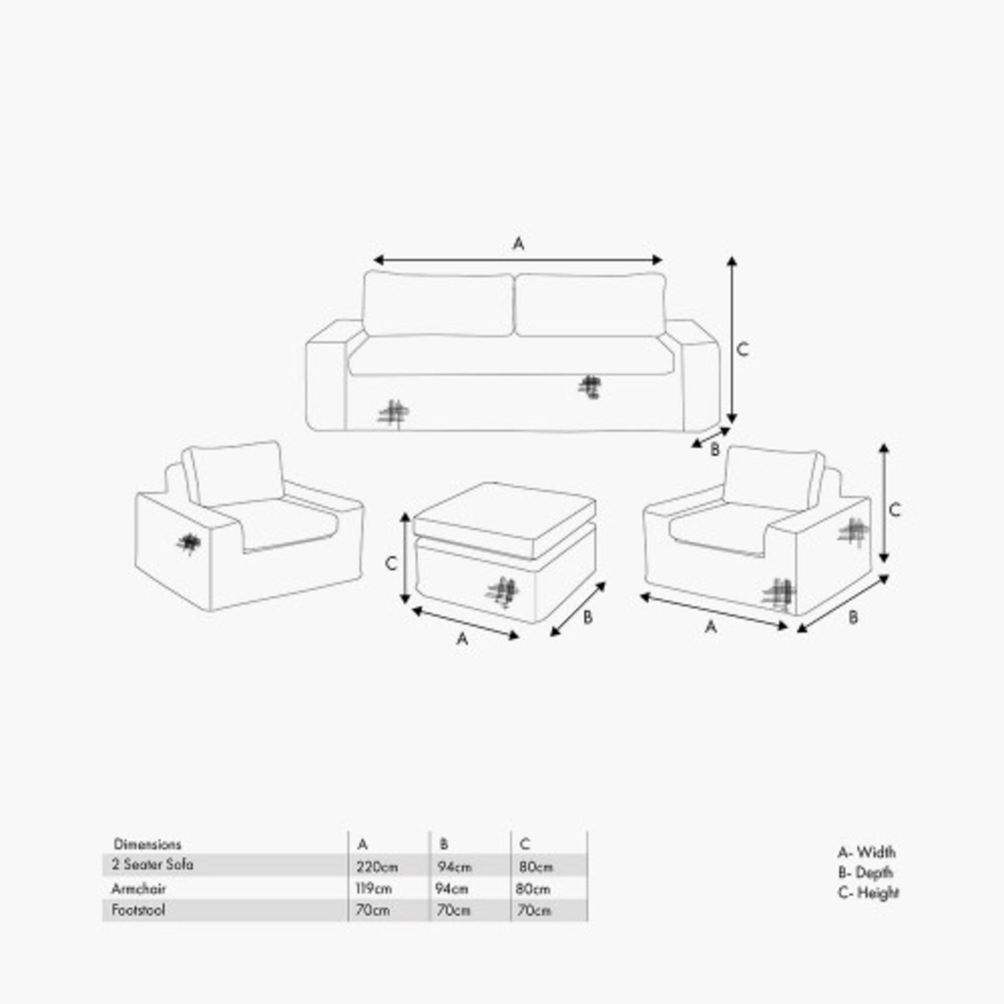 Como Lounge Set Natural Antique