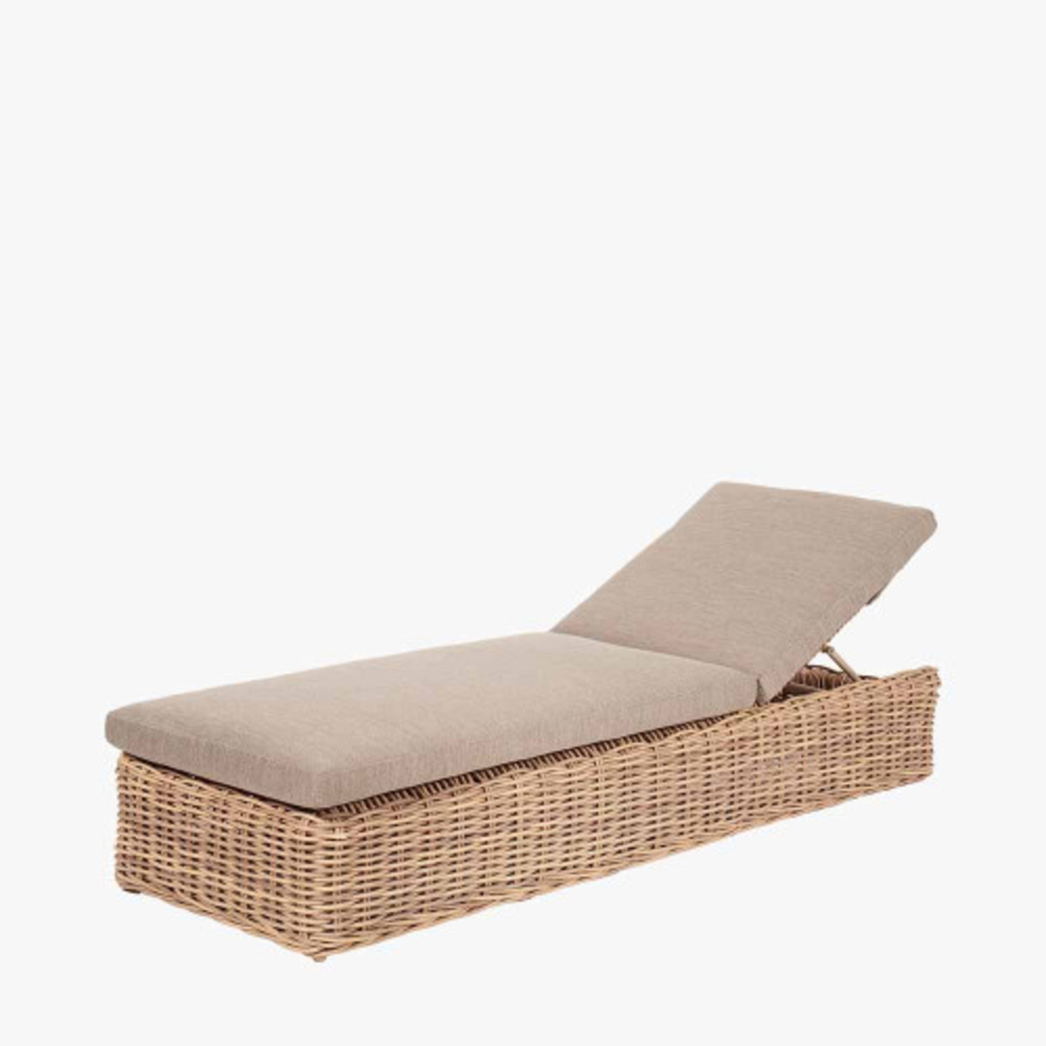 Garda Sunlounger Natural Antique