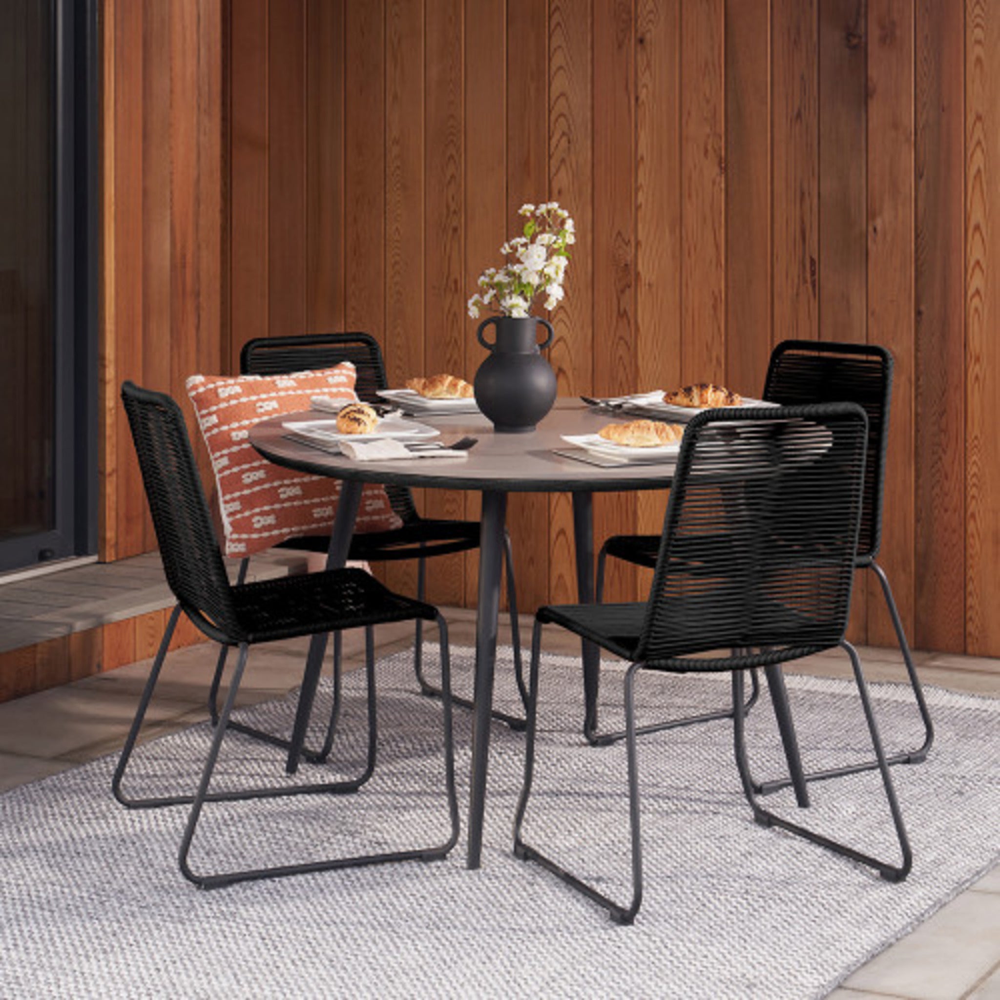 Pang 4 Seater Dining Set Black