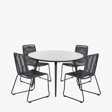 Pang 4 Seater Dining Set Black