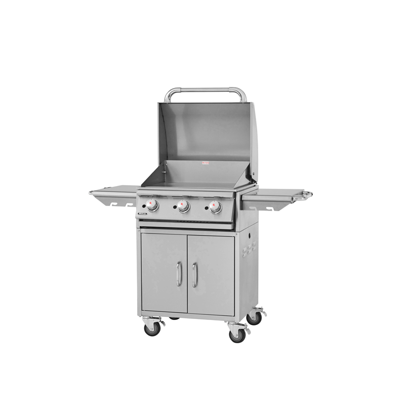 Bull PLANCHA Commercial Style Griddle BBQ Cart - 3 Burner