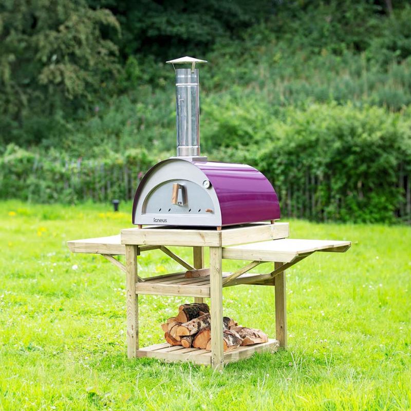 Igneus Classico Wood Fired Pizza Oven Aubergine