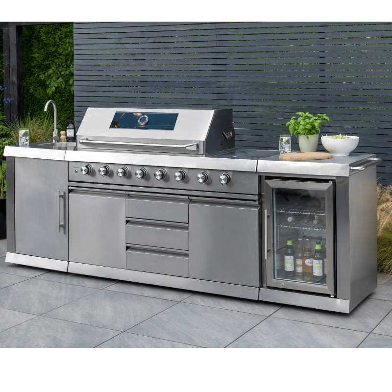 Norfolk Grills Outdoor Kitchen - 6 Burner with Fridge and Sink