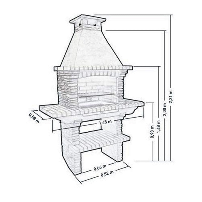 Callow Dark Slate Masonry BBQ - 402D