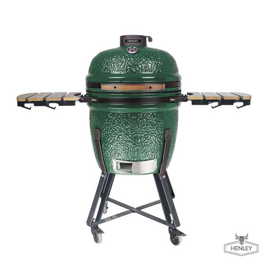 Henley Stoves Kamado Ceramic BBQ - 24in - Emerald Green