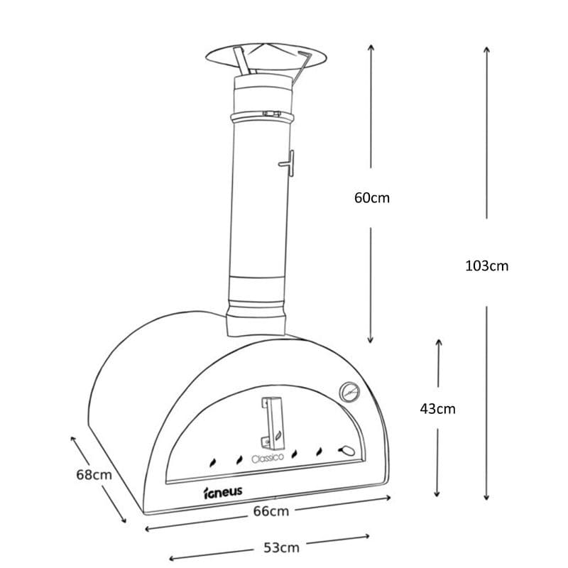 Igneus Classico Wood Fired Pizza Oven Graphite