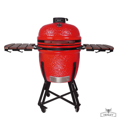 Henley Stoves Kamado Ceramic BBQ - 21In - Chilli Red